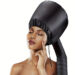 Soft Bonnet Hair Dryer Attachment, Adjustable Hooded Cap for Hair Styling, Deep Conditioning, Black