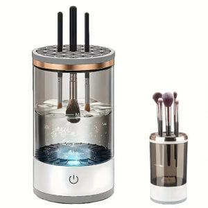 Electric Makeup Brush Cleaner, USB-Powered Automatic Cosmetics Brush Washing and Drying Machine, Ultrasonic Deep & Gentle Cleaning